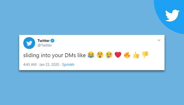 Twitter Meluncurkan Fitur Emoji Pada Direct Message Twitter Meluncurkan Fitur Emoji Pada Direct Message